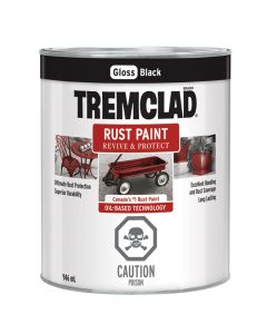 Tremclad 946ml Rust Preventative Paint Gloss Black