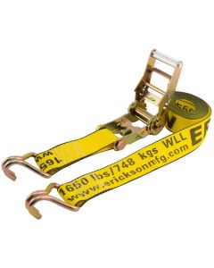 2″ x 15′ – 5000 lb.Ratchet Strap with Double J-Hooks