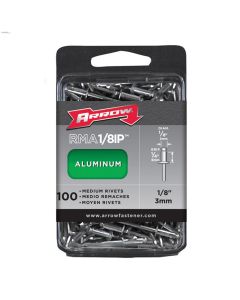 Arrow RMA 1/8M 25-pack 1/8 x 1/4-inch Aluminum Blind Rivets