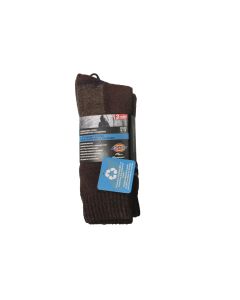 Dickies 2-Pair Men's 4-Seasons  Cushion Crew Socks Brown