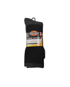 Dickies 3-Pair Men's Mid Weight  Work Crew Socks Black