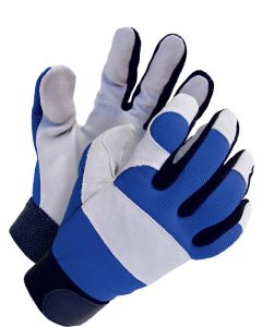 Bob Dale Gloves Split Leather Blue Mechanic Gloves
