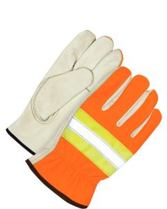 Bob Dale Gloves Hi-Vis Orange Cowhide Gloves