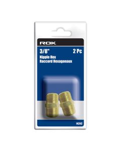 ROK 14242 2pc 3/8" Nipple Hex