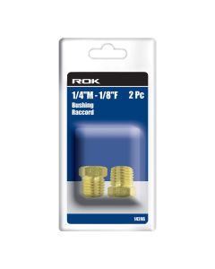 ROK 14246 2pc 1/4"M - 1/8"F Bushing 