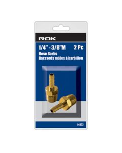 ROK 2-piece Hose Barb 1/4" - 3/8" M
