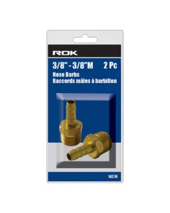 ROK 14274 2pc 3/8" - 3/8"M Hose Barbs
