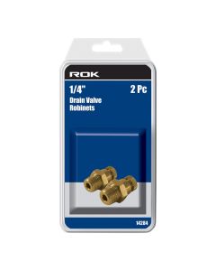 ROK 14284 2pc 1/4" Drain Valve