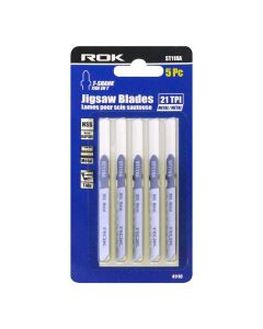 ROK 5pc T-Shank Metal Jigsaw Blades