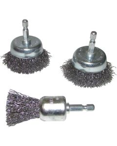 3-piece Wire Cup Brush Set