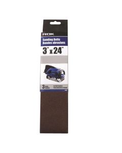 ROK 3-pack 3-inch x 24-inch Sanding Belts