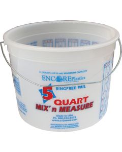 ENCORE Plastics 5QT Plastic Pail with Handle