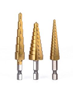 3-Piece Titanium Step Bits Steel