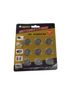 Prograde 9pk CR2016 Batteries Lithium