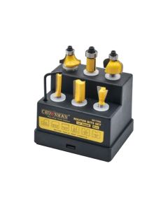 Crownman 6-Piece 1/4"  Router Bit Set