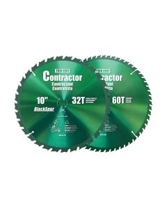 2pk 10” ANTI-KICKBACK THIN KERF Saw Blade