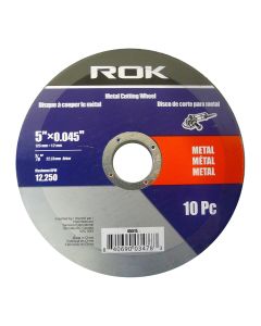 10pk 5" x .045" x 7/8" Flat Metal Cutting Wheels