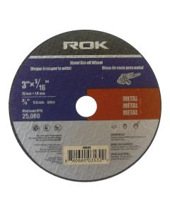 3" x 1/16" Metal Cut-off Wheel