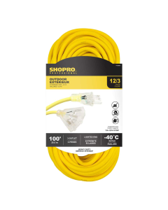 100' 12/3 3-Outlet Ext Cord 