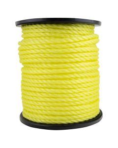 3/8" x 260' Twisted Yellow Polypropylene Rope on Reel