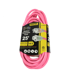 25’ 14/3 Pink Extension Cord  