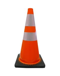 28" Traffic Cone with Reflective Tape