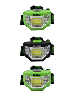 3-Piece Compact Cob Headlamp Set