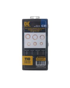 Braber Equipment 110pc SAE Copper Washer Asstd
