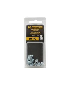 Braber Equipment SAE 10pc 1/4"-28 Straight Grease Fit