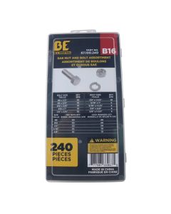 Braber Equipment 240pc SAE Nut & Bolt Asstd