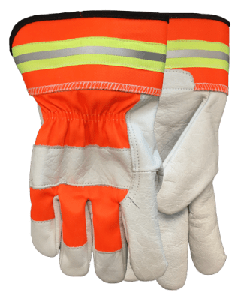 Watson Hi-Vis Orange Flashback Buffalo Leather Gloves
