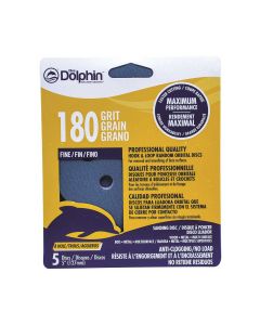 Blue Dolphin 5" 5pk 8 Hole Random Orbital Sanding Discs