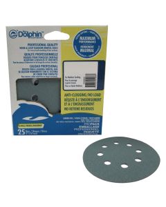 Blue Dolphin 25-pack 5-inch 8-hole, Hook & Loop Sanding Discs