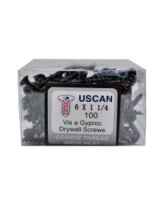 100pk #6 x 1-1/4" Drywall Coarse Screws
