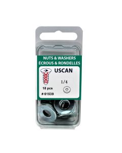 18pk 1/4" Flat Washers