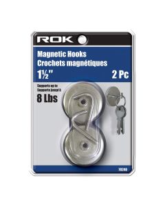 2pc 1-1/2" 8lb Magnetic Hook
