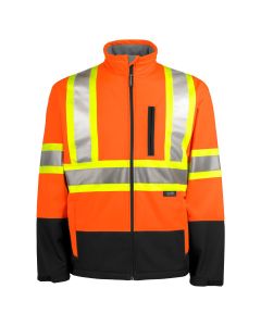 Orange Hi-Vis Safety Softshell Jacket
