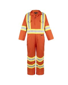 Terra Hi-Vis Orange Unlined Safety Coverall