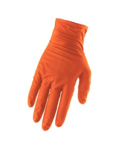 Worktuff 50-Piece 7mil Orange Textured Nitrile Gloves
