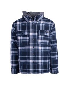 Terra Blue Quilted Plaid Flannel