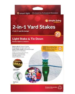 Simple Living 20-Piece 2-IN-1 Yard Stakes