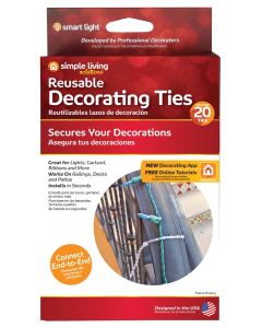 Simple Living 20-Piece Reusable Decorating Ties