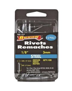 Arrow RMS1/8IP 100-pack 1/8 x 1/4-inch Steel Blind Rivets