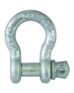 Fehr 3/16 Anchor Shackle, 0.25 ton Weight Capacity, 3/16 in, Galvanized Steel