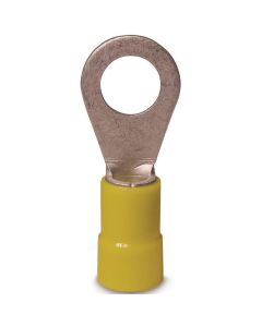 GB 20-108 Ring Terminal, 600 V, 12 to 10 AWG, Vinyl Insulation, Yellow
