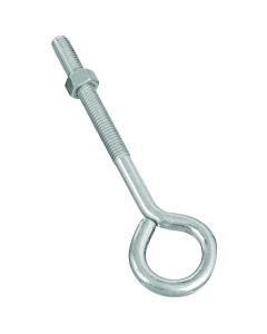 National Hardware N221-283 Eye Bolt, 3/8-16 Thread, 3 in L Thread, 1 in ID Dia Eye, Steel, Zinc