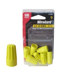 Gardner Bender 19-004 9-pack 18-10 AWG Twist-On Wire Connectors Yellow