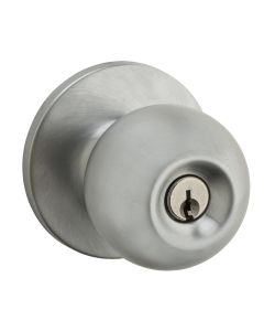 Weiser SK5000RG 26D WS C Ball-Type Door Entry Knob Lockset - Satin Chrome