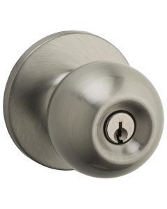Weiser 9SK50000-019 Ball-Type Door Entry Knob Lockset - Satin Nickel