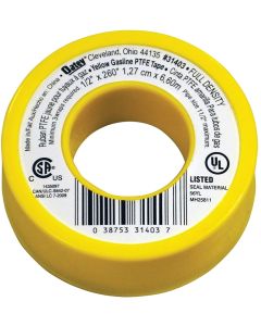 Oatey 260" x 1/2"W Yellow Thread Tape